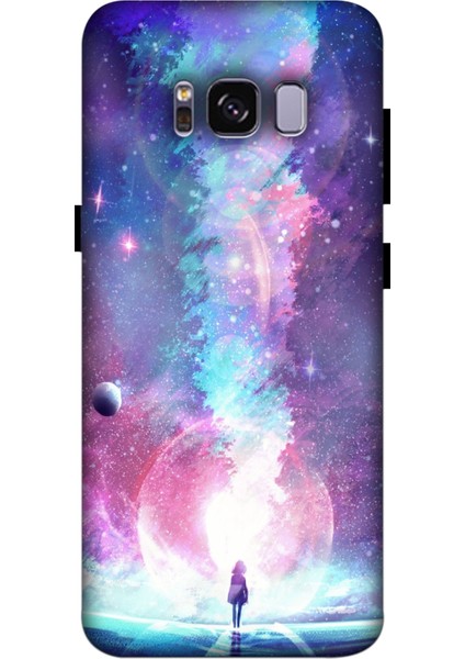Samsung Galaxy S8 Kılıf Baskılı Desenli Silikon+Ekran Koruyucu+Kablo Kryc- 8580