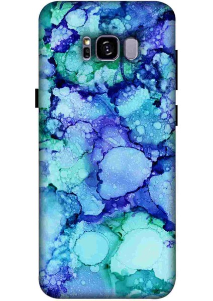 Samsung Galaxy S8 Plus Kılıf Baskılı Mermer Desenli Silikon+Ekran Koruyucu+Kablo Kryc- 3223