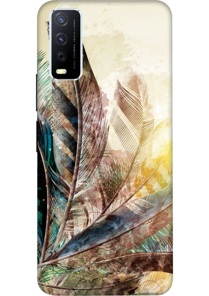 Vivo Y11S Kılıf Baskılı Desenli Silikon+Ekran Koruyucu+Kablo Kryc- Renklituyler