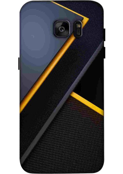 Samsung Galaxy S7 Edge Kılıf Baskılı Desenli Silikon+Ekran Koruyucu+Kablo Kryc- CIZGI101