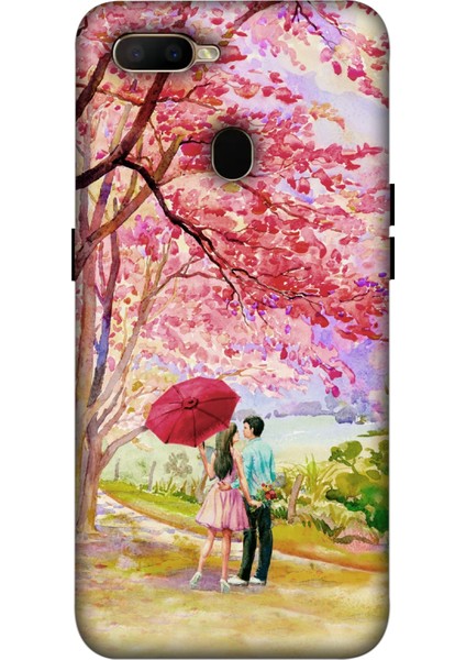 Oppo A5S Kılıf Baskılı Desenli Silikon+Ekran Koruyucu+Kablo Kryc- Sevgiyolu