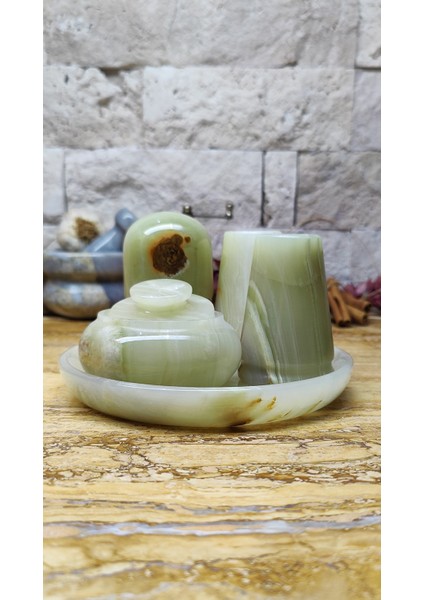 Mermer Tuzluk Biberlik Baharatlık Seti Doğaltaş fırsatları