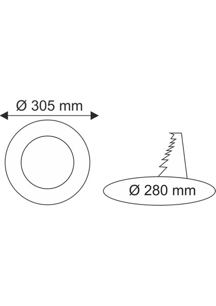 Opto 24W Sıva Altı Yuvarlak Panel
