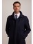 Erkek Lacivert Regular Fit Gabardin Pardesü 4