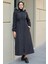 Tam Boy Büyük Beden Mont Siyah HM2286 3