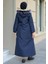 Tam Boy Büyük Beden Mont Lacivert HM2286 5