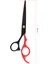 Profesyonel Berber Kuaför Makası Düz Uçlu 6.5 inç Saç Kesim Makası Red Black Hair Style XLQ509A 5