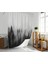 Banyo Duş Perdesi Sisli Orman Desen Dijital Baskılı Banyo Perdesi, Tek Kanat C HALKALI-180X200 cm 1