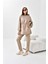 Kadın Iki Ip Kapitoneli Takım Beige 30621 2