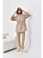 Kadın Iki Ip Kapitoneli Takım Beige 30621 3