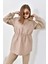 Kadın Iki Ip Kapitoneli Takım Beige 30621 5