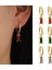 3pcs Kadın Küpe, Altın Kaplama Damlalı Huggie Küpe, Baget Kristal Damla Küpe (Yurt Dışından) 1
