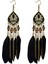 Kadın Sahte Tüy Küpe Bohemian Saçak Püskül Uzun Damla Dangle Küpe Seti Dream Catcher Tasarım ile Kadın Kızlar Için (Yurt Dışından) 1