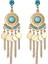 Küçük Disk Saçak Zincir Küpe Rhinestone Punk Küpe Kadın Takı Altın Boho Vintage Küpe (Yurt Dışından) 1