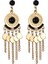 Küçük Disk Saçak Zincir Küpe Rhinestone Punk Küpe Kadın Takı Altın Boho Vintage Küpe (Yurt Dışından) 1