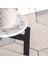 Siyah Metal Dekoratif Mini Sehpa - Yüksek Sunum Standı - İnce Desen Blume 5