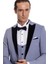 Kadife Yaka Slim Fit Açık Mavi Erkek Damatlık 2