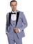 Kadife Yaka Slim Fit Açık Mavi Erkek Damatlık 3