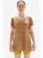 Paloma V Yaka Rahat Kesim Yırtmaç Detaylı Örme T-Shirt 1034 1