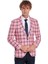 Ekose Desenli Slim Fit Pembe Erkek Ceket 1