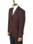 Kendinden Desenli Slim Fit Sivri Yaka Bordo Erkek Ceket 5