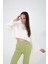 Gabriel Organik Pamuk Bisiklet Yaka Crop Sweatshirt 5