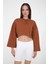 Gabriel Organik Pamuk Bisiklet Yaka Crop Sweatshirt 1