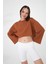 Gabriel Organik Pamuk Bisiklet Yaka Crop Sweatshirt 5