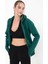 Ela Kapüşonlu 3 Iplik Fermuar Detaylı Loose Fit Örme Sweatshirt 1