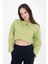 Gabriel Organik Pamuk Bisiklet Yaka Crop Sweatshirt 1