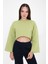 Gabriel Organik Pamuk Bisiklet Yaka Crop Sweatshirt 2