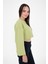 Gabriel Organik Pamuk Bisiklet Yaka Crop Sweatshirt 5