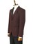 Kendinden Desenli Slim Fit Sivri Yaka Bordo Erkek Ceket 3