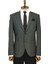 Kendinden Desenli Slim Fit Sivri Yaka Gri Erkek Ceket 1