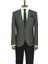 Kendinden Desenli Slim Fit Sivri Yaka Gri Erkek Ceket 4