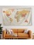 Dünya Haritası Dekoratif Kanvas Duvar Örtüsü-Halısı 1078 1