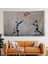 Banksy Stencil'İn Top Oyunları Yok Isimli Eseri Kanvas Duvar Örtüsü-Halısı-5006 1
