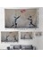 Banksy Stencil'İn Top Oyunları Yok Isimli Eseri Kanvas Duvar Örtüsü-Halısı-5006 3