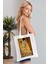 The Kiss Gustav Klimt Model Baskılı Günlük Kullanım Özel Baskı Bez Omuz Çantası Hediyelik Tote Bag 5