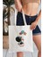 Astronot Model Baskılı Günlük Kullanım Özel Baskı Bez Omuz Çantası Hediyelik Tote Bag 4