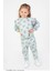 Kız Bebek&çocuk Iki Iplik Kumaş Kiraz Desenli Orta Kalınlıkta Örme Basic Oversize Alt Üst Eşofman Takımı 1