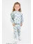 Kız Bebek&çocuk Iki Iplik Kumaş Kiraz Desenli Orta Kalınlıkta Örme Basic Oversize Alt Üst Eşofman Takımı 2