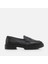 01AYH274330A100 Hakiki Deri Siyah Kadın Loafer 1