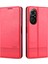 Honor 50 Se Için Vintage Deri Cüzdan Standı Telefon Kılıfı Rose Red (Yurt Dışından) 1