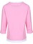 Kız Çocuk Love Baskılı Ekru Garni Detaylı Uzun Kol Pembe T-Shirt 4