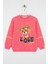 Kız Çocuk Pembe Renkli Ayı Love Baskılı Sweatshirt 1