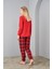 24580 Kadın Ikiiplik Ekose Pijama Takım 4
