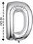 Folyo Balon D Harfi Helyum Balon 40 cm Gümüş Renk 1