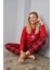 24580 Kadın Ikiiplik Ekose Pijama Takım 5
