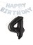 Beyaz Happy Bırthday Set ve Siyah Rakam Folyo Balon Seti Yaş 4 1